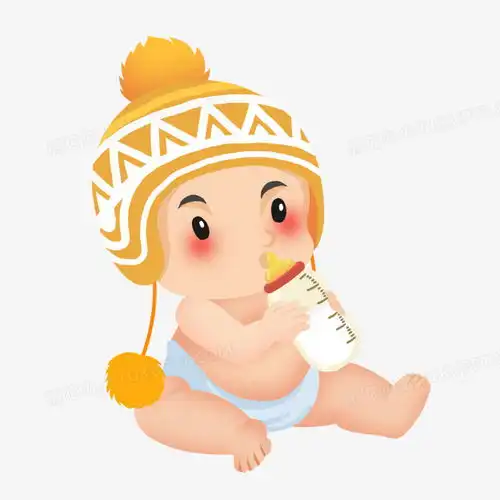 卡通手绘坐着喝奶的婴儿免抠元素png图片素材免费下载婴儿png20002000像素