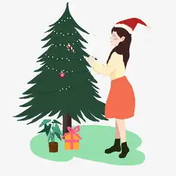 圣诞节戴圣诞帽的小女孩欢度圣诞图片素材其他格式下载动漫人物大全