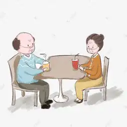 老爷爷老奶奶幸福生活一起喝茶卡通插画素材图片免费下载千库网