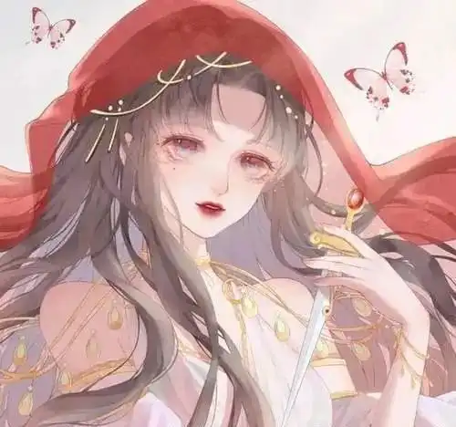 粉色系古风女生头像