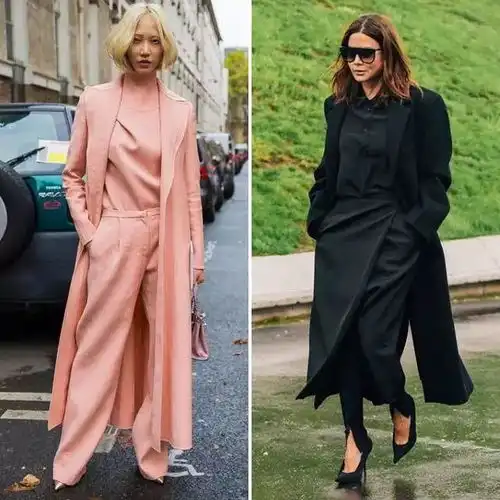 冬季不同色系的大衣,出门更具色彩