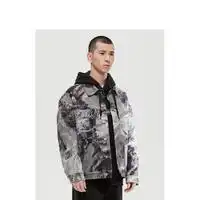 gxg自然纹理系列秋冬休闲男士花色水洗牛仔夹克外套