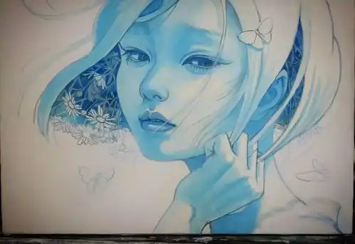 她用8年时间逆袭,创作了一系列空灵少女,仙桃般的颜色,风月性感的诱惑