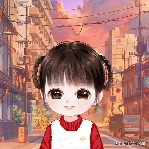 你的头像该换了,一家四口一儿一女亲子,真人照片变卡通头像