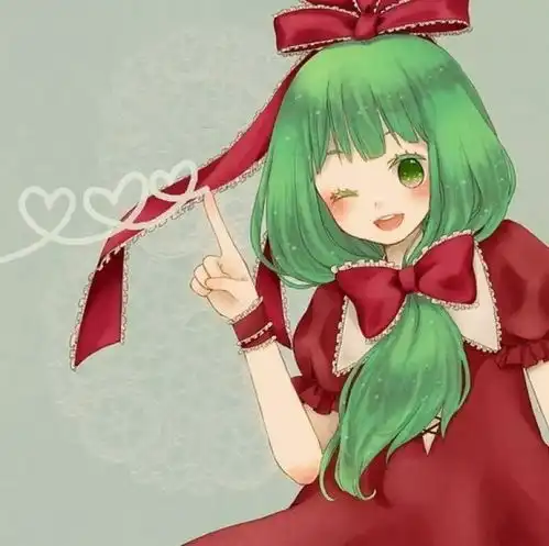 女生绿色系头像