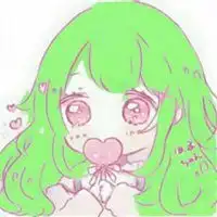 情侣头像绿色系卡通情侣头像