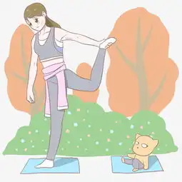 健身锻炼瑜伽的小女孩图片素材其他格式下载动漫人物大全