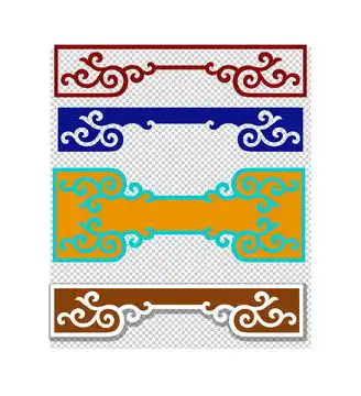 蒙古元素花边设计模板下载设计素材素材下的花纹线条边框设计模板