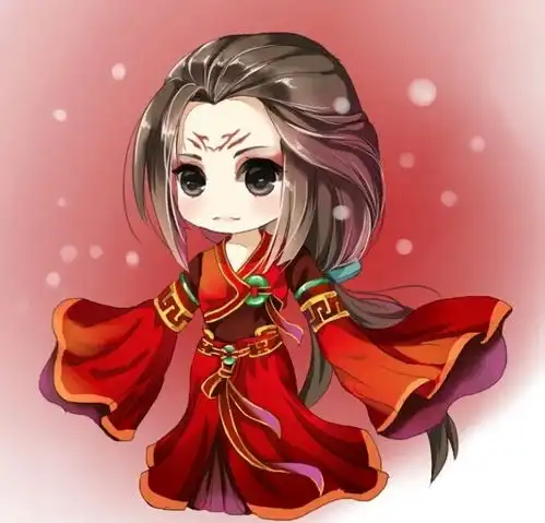 红衣古风头像图片
