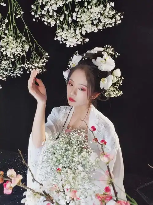 汉服小仙女万般柔情羞花颜