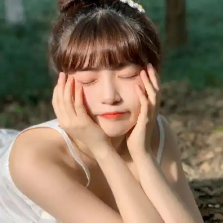 唯美漂亮一个人森系甜美真人闺蜜女头