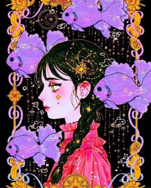 华丽唯美的人像插画艺术