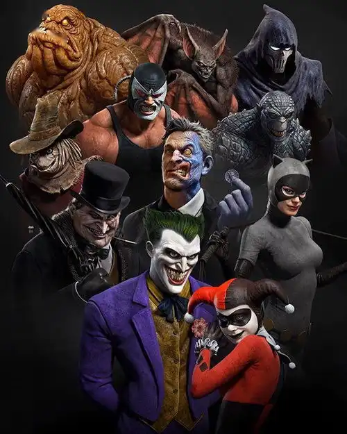 战神艺术总监绘制蝙蝠侠角色形象图效果超赞