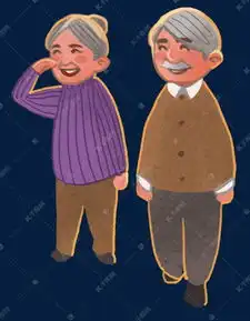 手绘卡通老人元素素材图片免费下载高清psd千库网图片编号11823888