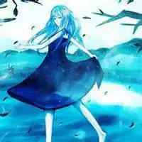 女头动漫头像蓝色系套图