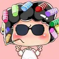 戴墨镜剪刀手卡通头像微信头像图片大全