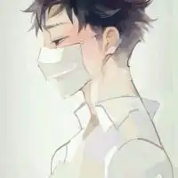 口罩男头像 卡通图片文