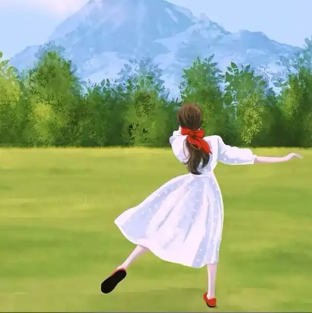 手绘文艺风女生头像,唯美治愈系