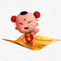 坐在飞毯上的招财童子素材图片免费下载高清png千库网图片编号9447235