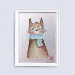 零基础萌系水彩精致的猪猪女孩萌猫多图教程