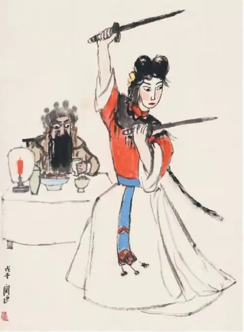 中国戏曲人物画研究会水墨悦伴延寿客