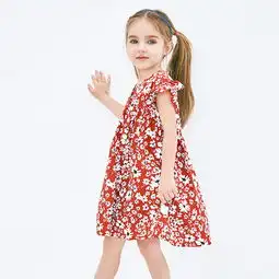 迷你巴拉巴拉女童碎花连衣裙2019夏季高腰宽松公主裙韩版儿童裙子蓝白色调0381130cm蜜芽,中国领先的进口母婴限时特卖商城