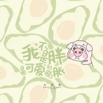 可爱的卡通猪头像小猪
