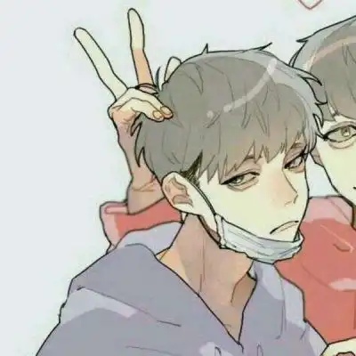 情侣头像污系一对真人男