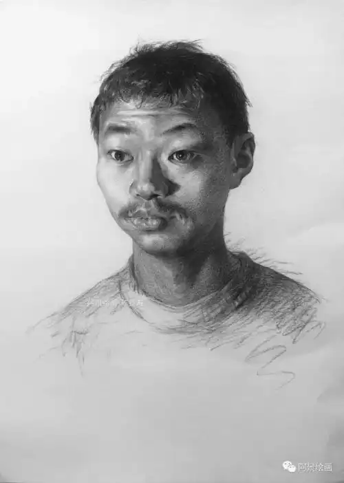 男青年素描肖像