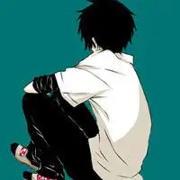 背景纯色的动漫人物图高清