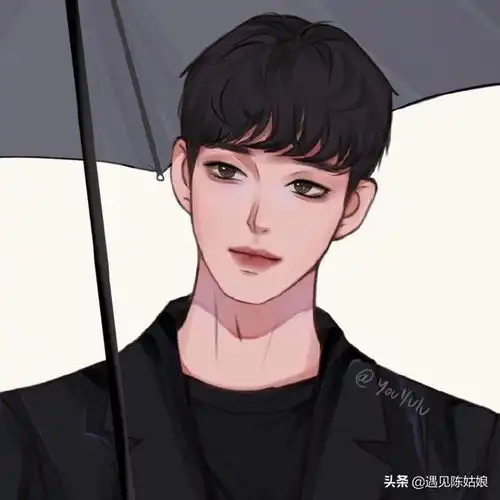 简约头像男生手绘头像系列爱的男人