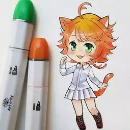 小清新二次元动漫美少女,快保存下来去练习吧