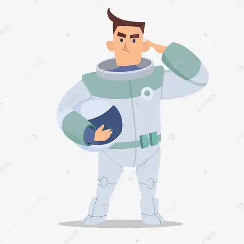 卡通手绘登月宇航员素材图片免费下载千库网