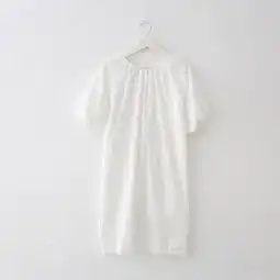 jindaban金大班唯美秀气绣花镂空纯棉白色泡泡短袖连衣裙日系清新白裙子简单网www.j.cn