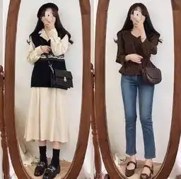 春季女生要如何穿搭才会显气质西服外套搭配波点裙,美呆了