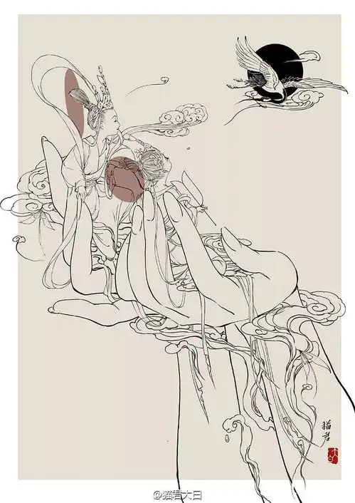 把美人画成了诗,她画笔下的世界美的不像话