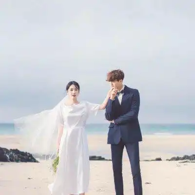 好看的幸福真人婚纱情侣头像双人一对