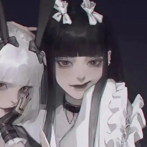 闺蜜头像黑色丧系列头像