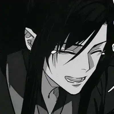 二次元高冷侧脸男头像黑白与你共赴白头