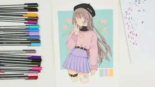 治愈系头像女意境插画壁