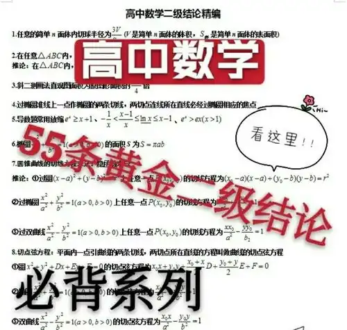 高中数学55条黄金二级结论必背系列完整高清电子版可打印