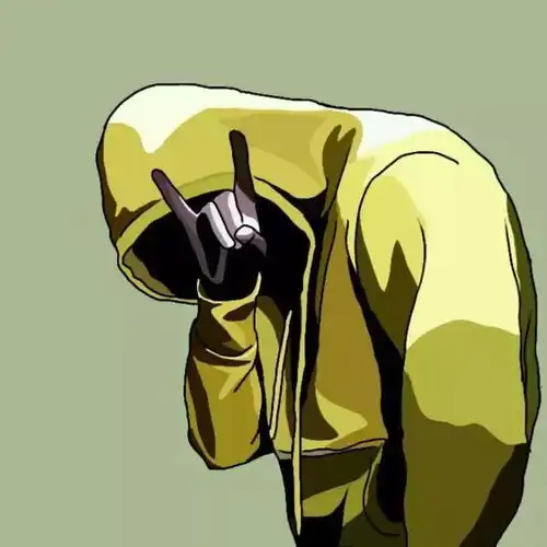 绿色系列独处遮脸女生头