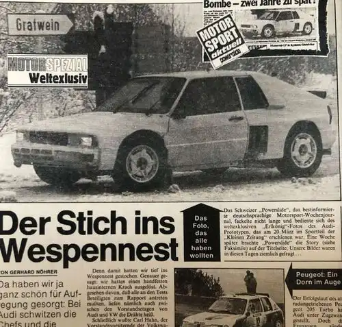 奥迪从未正式承认存在过的赛车