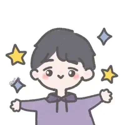 白底简约手绘cp头像可爱搞笑简笔画情侣头像一对