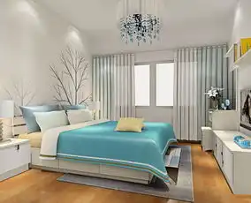 冷色系卧室装修效果图冷色调卧室设计图片