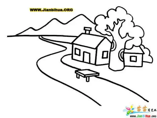 小河流水简笔画的画法