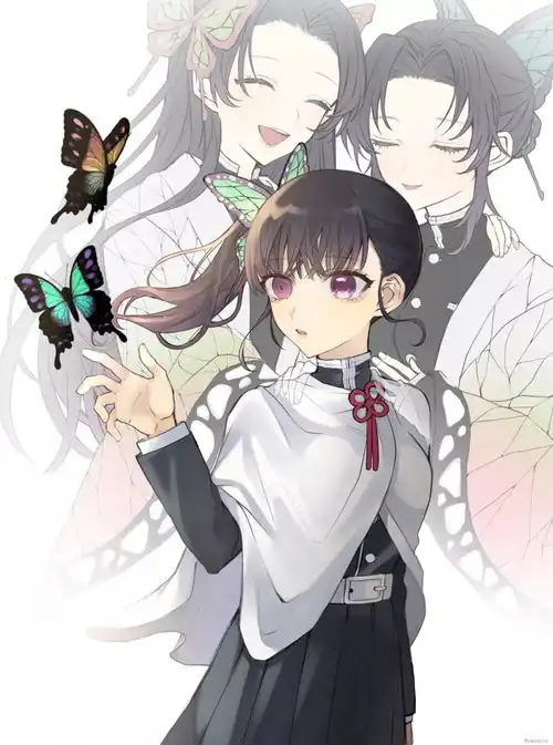 动漫人物壁纸蝴蝶忍三姐妹鬼灭之刃