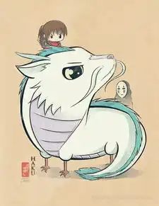 治愈系插画很萌的宫崎骏动画人物