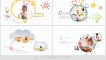 卡通插画风可爱小兔子儿童成长档案电子相册动态ppt封含ps模板下载100.11mb三年级课件大全课件ppt