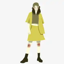 手绘矢量卡通日系少女图片素材其他格式下载动漫人物大全